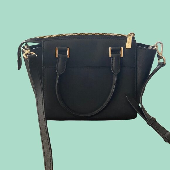 Michael Kors Jet Set Black Mini Saffiano Leather Crossbody Satchel - Picture 8 of 9